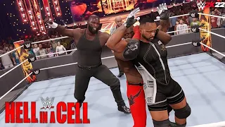 WWE 2K22: Bobby Lashley vs Omos & MVP | Hell in a Cell 2022 Prediction Highlights