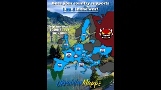 Does your country supports Israel in the War ? #map #europe #countries #capcut