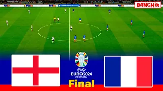 ENGLAND vs FRANCE - UEFA EURO 2024 Final | Full Match All Goals | eFootball PES Gameplay PC