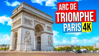 ARC DE TRIOMPHE - Paris, France 4K | Place Charles de Gaulle Etoile