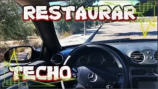 REPARAR RESTAURAR TECHO DESPEGADO COCHE | PINTURA TELA TECHO CAÍDO