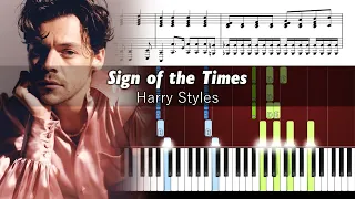 Harry Styles - Sign of the Times - Accurate Piano Tutorial with Sheet Music