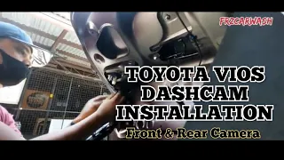 Toyota Vios Dashcam Installation front and back Camera. QCY F11 PLUS Wifi #frzcarwash