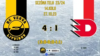 Tipsport Extraliga 14.kolo :Verva Litvínov-Dynamo Pardubice  4:1