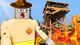 METEOR CAUSES FOREST FIRE! - Brick Rigs Multiplayer Gameplay - Lego Firefighter Roleplay