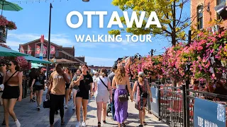 Ottawa Walking Tour Downtown & ByWard Market | Beautiful Day 4K UHD