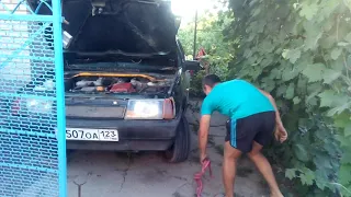 Как завести машину без аккумулятора это легко)))