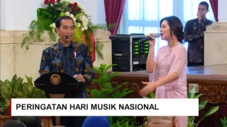 Raisa Minta Sepeda ke Jokowi ; Saat Presiden Jokowi Cari Raisa di Peringatan Hari Musik Nasional