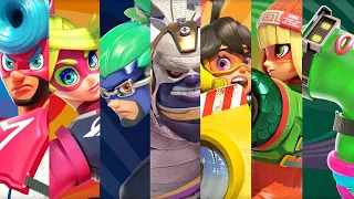 [ARMS] All Characters Showcase (Signature Weapons, Victory Poses, Stages)!!