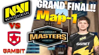 NaVi vs GAMBIT (Map1-Overpass)- DreamHack Masters Spring 2021 - Finals | GAMBIT vs NaVi FinaL Match