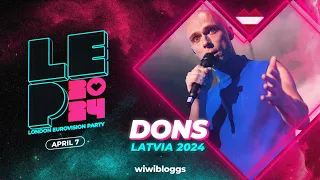 🇱🇻 Dons "Hollow" (Latvia 2024) - LIVE @ London Eurovision Party 2024