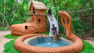 Build Swimming Pool And Water Slide From House