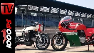 Ducati Mike Hailwood Replica vs. Moto Guzzi 850 LeMans | Onboard | Red Bull Ring