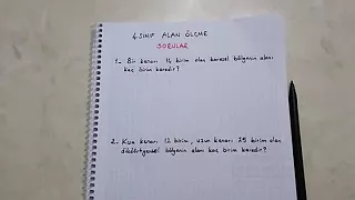 4.sınıf matematik alan ölçme problemleri (Kolaydan zora doğru) @Bulbulogretmen #4sınıf #matematik