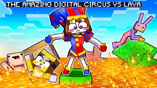 THE AMAZING DIGITAL CIRCUS PERO LA LAVA SUBE!? | MICHI MIAU Y BEBE NOOB CON POMNI Y JAX EN MINECRAFT