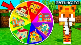 ¡La RULETA de las CASAS DE LUJO en MINECRAFT! 🎯🏡 PRUEBA TU SUERTE: CASA NOOB VS CASA PRO GATUNCITO