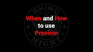 When and How to Use Proviron | DHT Analog | Ep3 RhinoMight Podcast #steroids #testosterone #proviron