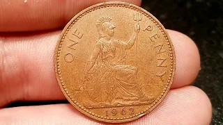 UK 1962 ONE PENNY Coin VALUE + REVIEW