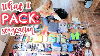 PACK WITH ME! WHAT I PACK FOR A FAMILY STAYCATION + TIPS |  Emily Norris