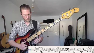 Run for Cover - Marcus Miller Bass Cover Transcription - Robert Schulenburg Fender Jazz Bass 1973