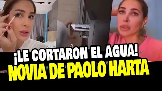 NOVIA DE PAOLO GUERRERO HARTA DE QUE SE VAYA EL AGUA EN SU CASA EN TRUJILLO