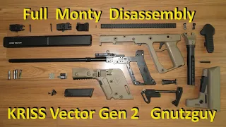 KRISS Vector 9mm Full Monty disassembly & reassembly for cleaning. Rifle *