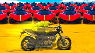 GTA V Online: MOTO vs CARROS - FUI a 300km/h VELOCIDADE DA LUZ!