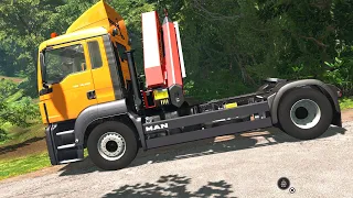 BeamNG Drive - 4x2 MAN TGS Semi Truck on the Reworked Jungle Rock Island Map Part 2