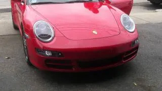 Motorized front plate and airhorn on a Porsche 997 Targa