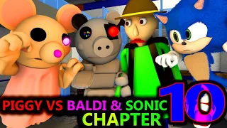 PIGGY vs BALDI SONIC ROBLOX ANIMATION CHALLENGE! Chapter 10 (official) Granny Minecraft Game