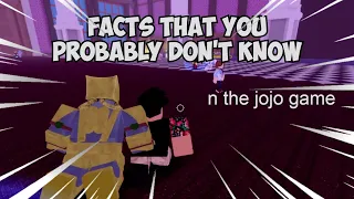 Facts You Probably Don't Know in n the jojo game