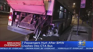 BMW Crashes Into CTA Bus Injuring 7 Passengers