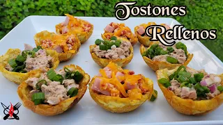 Tostones Rellenos. Facil, delicioso y rapido