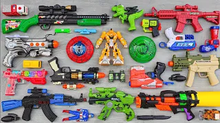 Collecting Senapan NERF war GUNS, Senapan Pistol, Gear Light AK47 Gun, Sniper Rifle, Spiderman Gun