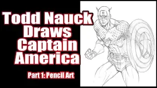 Todd Nauck draws Captain America. Part 1/3 Pencil Art