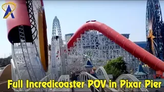 Full Incredicoaster POV ride through from The Incredibles in Pixar Pier