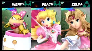 Super Smash Bros Ultimate Amiibo Fights – Request #19838 Wendy vs Peach vs Zelda