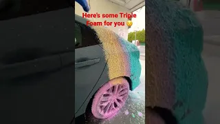 Satisfying Triple Foam Carwash #carwash #shorts