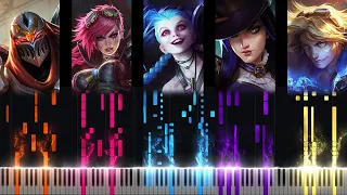 League of Legends Medley [Piano Duet] (Synthesia) // Anifuse