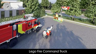 Lego City Fire Command Truck 60374 done in Studio 2.0 | Speed Build