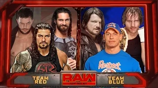 WWE Raw 2017 - Team Red VS Team Blue (RAW VS SMACKDOWN LIVE) Match HD