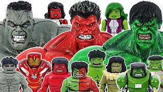 Green, Gray, Red Hulk and Minimates Hulk army! Go! | DuDuPopTOY