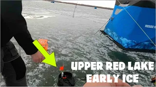 Early Ice Red Lake Walleye Fishing 2021!