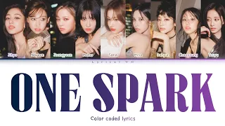 TWICE - ONE SPARK Colour coded lyrics