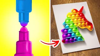 TRUCOS GENIALES DE ARTE E IDEAS DE BRICOLAJE || Fantásticos trucos de dibujo de 123 GO Like!