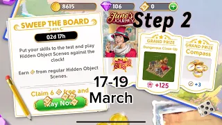 Get the max from Sweep the Board step 2. 17-19 March. June’s Journey.