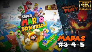 SUPER MARIO 3D WORLD MAPAS #3-4-5 (4K 60FPS) LEGENDADO PT-BR