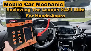 Mobile Car Mechanic - Reviewing The Launch X431 Elite For Honda/Acura