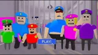 BUFF POLICE FAMILY PRISON RUN ESCAPE! Obby | ALL JUMPSCARES | FULL GAMEPLAY | ROBLOX HD!