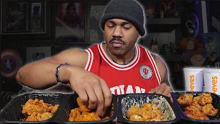 Trying Popeye's THREE New Wing Flavors!!